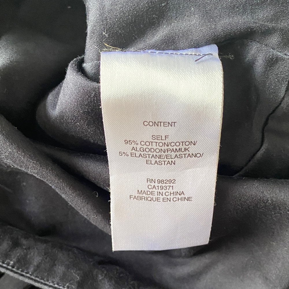 Tibi Stretch Cotton Navy Peplum Top Size 10 - Picture 3 of 5